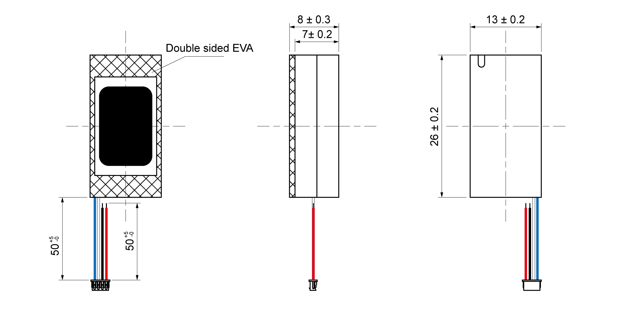 OSS23-2613-8A1.2W6-C Mechanical Drawing